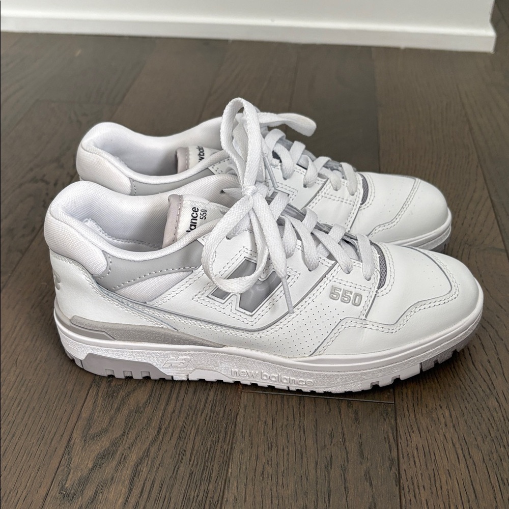 New Balance 550 White and Gray Sneakers